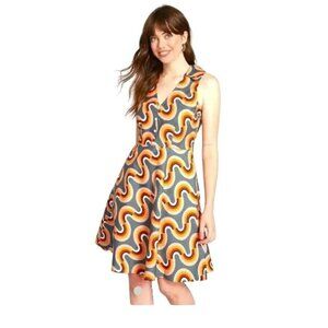 ModCloth Mod as Well fit flare Retro sleeveless‎ dress, size 12